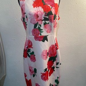 Ultra feminine!🌸 size 12 pink floral Calvin Klein dress.